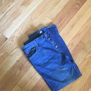 Old Navy Button Fly ankle Power Jean